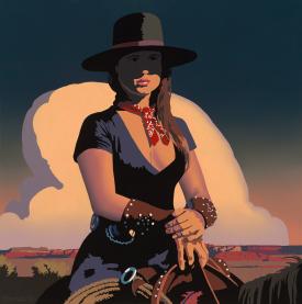 Sunset Cowgirl by Billy Schenck